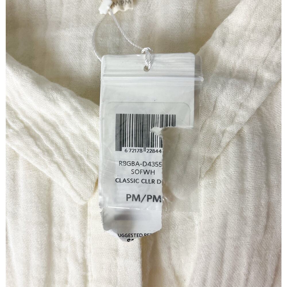 Eileen Fisher Organic Cotton Gauze Shirt Dress Minimalist Capsule Size PM NWT - Picture 7 of 8